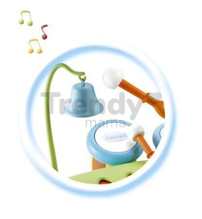 Hudobný xylofón Cotoons Smoby s bubnami a zvončekom od 12 mes