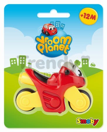 Hračkárska motorka Vroom Planet Smoby dĺžka 8 cm červená od 12 mes
