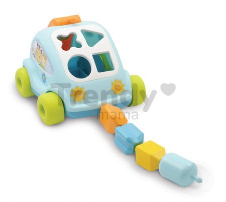 Auto chrobáčik Cotoons Smoby s kockami modré od 12 mes