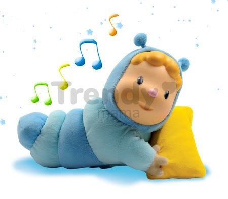 Svietiaca bábika Cotoons Chowing Smoby s vankúšom pre kojencov modrá
