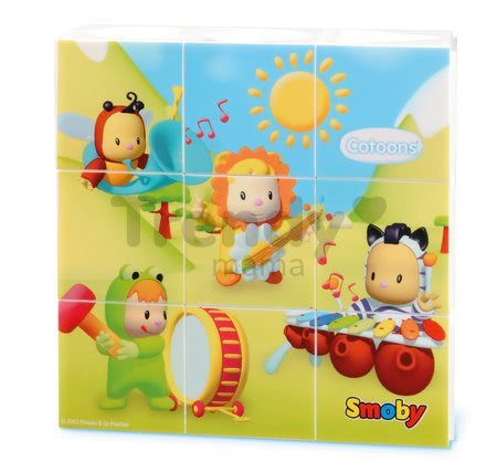 Rozprávkové kocky Cotoons Smoby s funkciami 9 dielov od 12 mes