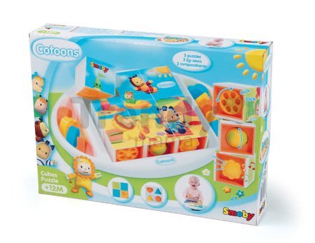 Rozprávkové kocky Cotoons Smoby s funkciami 9 dielov od 12 mes