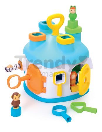 Didaktický domček Cootons Smoby vkladací s kľúčmi a figúrkami modrý od 12 mes