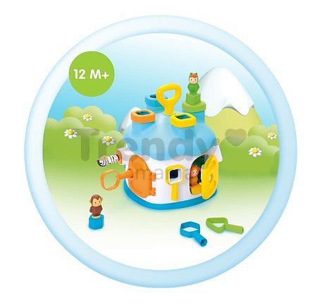 Didaktický domček Cootons Smoby vkladací s kľúčmi a figúrkami modrý od 12 mes
