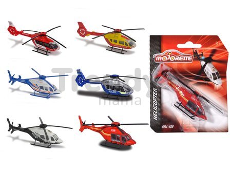 Vrtuľník Helicopter Majorette kovový 13 cm dĺžka 6 rôznych druhov