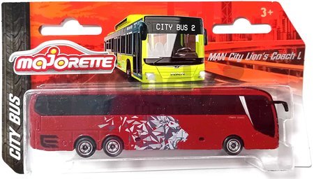 Autobus MAN City Bus Majorette s odpružením 13 cm dĺžka rôzne druhy