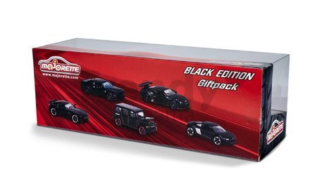 Autíčka Black Edition Majorette otvárateľné 7,5 cm dĺžka sada 5 druhov v darčekovom balení