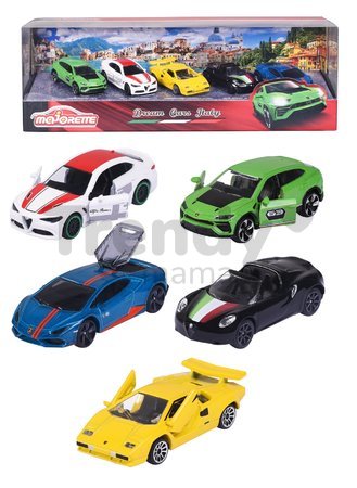 Autíčka Dream Cars Italy Giftpack Majorette kovové dĺžka 7,5 cm v darčekovom boxe