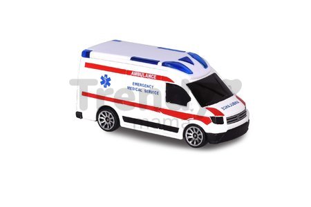 Autíčko zásahové S.O.S. Flashers Majorette kovové so zvukom 7,5 cm dĺžka rôzne druhy