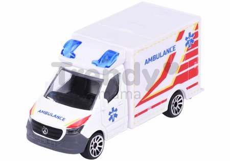 Autíčka zásahové S.O.S. Majorette s pohyblivými časťami 7,5 cm dĺžka 3 druhy 2 rôzne varianty