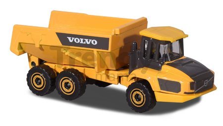 Autíčka stavebné Volvo Construction Edition Majorette s pohyblivými časťami 7,5 cm dĺžka 3 druhy 2 varianty