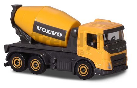 Autíčka stavebné Volvo Construction Edition Majorette s pohyblivými časťami 7,5 cm dĺžka 3 druhy 2 varianty