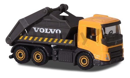 Autíčko stavebné Volvo Construction Edition Majorette s pohyblivými časťami 7,5 cm dĺžka 6 rôznych druhov