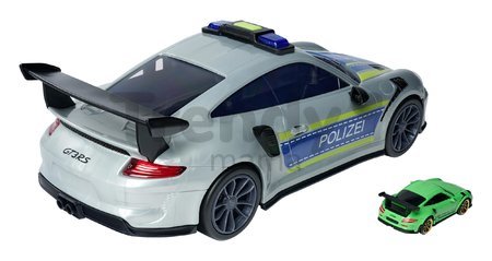 Autíčko policajné s boxom na autíčka Porsche 911 GT3 RS Polizei Carry Case Majorette so zvukom a svetlom a 1 autíčkom