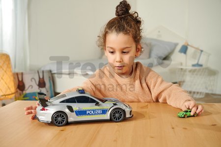 Autíčko policajné s boxom na autíčka Porsche 911 GT3 RS Polizei Carry Case Majorette so zvukom a svetlom a 1 autíčkom