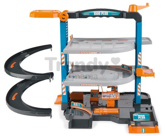 Garáž 3 poschodová s autoservisom Garage City Flex Majorette s manuálnym výťahom autoumyvárňou a 5 autíčok