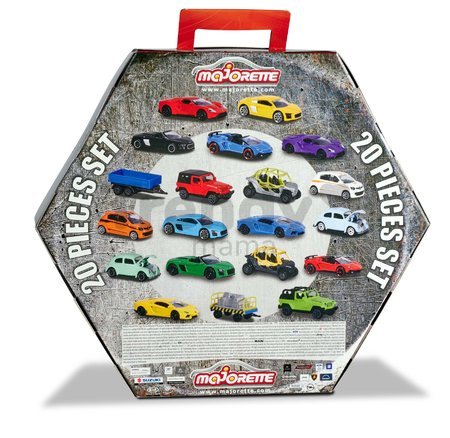 Autíčka Street Cars Giftpack Majorette kovové 7,5 cm dĺžka 20 kusov v darčekovom boxe