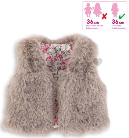 Oblečenie Fake Fur Vest Ma Corolle pre 36 cm bábiku od 4 rokov