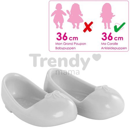 Topánky balerínky Ballerines Gray Ma Corolle pre 36 cm bábiku od 4 rokov