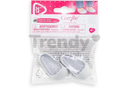 Topánky balerínky Ballerines Gray Ma Corolle pre 36 cm bábiku od 4 rokov