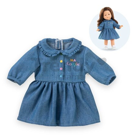Džínsové šaty pre bábiku Denim Dress Long Sleeves Ma Corolle pre 36 cm bábiku