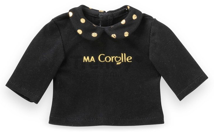 Tričko pre bábiku Black & Gold T-shirt Ma Corolle pre 36 cm bábiku