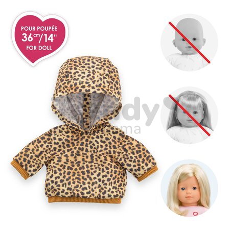 Mikina s kapucňou pre bábiku Leopard Sweater Ma Corolle pre 36 cm bábiku