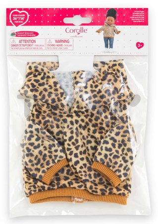 Mikina s kapucňou pre bábiku Leopard Sweater Ma Corolle pre 36 cm bábiku