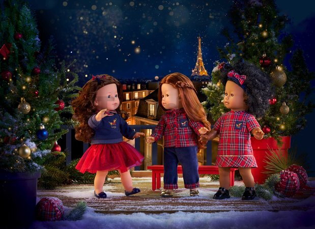 Šaty pre bábiku Dress & Headband Corolle Holidays Corolle vianočná edícia pre 36 cm bábiku