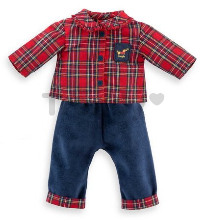Nohavice a košeľa pre bábiku Homewear Style Ma Corolle vianočná edícia pre 36 cm bábiku