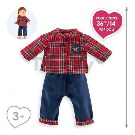Nohavice a košeľa pre bábiku Homewear Style Ma Corolle vianočná edícia pre 36 cm bábiku