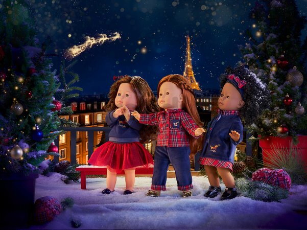 Nohavice a košeľa pre bábiku Homewear Style Ma Corolle vianočná edícia pre 36 cm bábiku