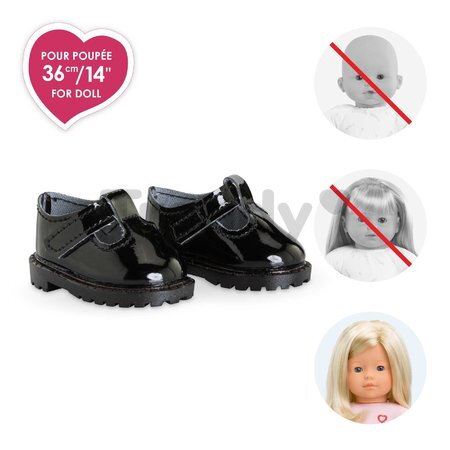 Topánky pre bábiku Black Varnish Babies Ma Corolle pre 36 cm bábiku