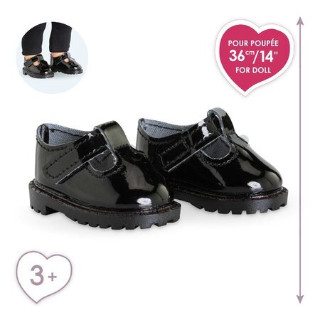 Topánky pre bábiku Black Varnish Babies Ma Corolle pre 36 cm bábiku