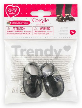 Topánky pre bábiku Black Varnish Babies Ma Corolle pre 36 cm bábiku