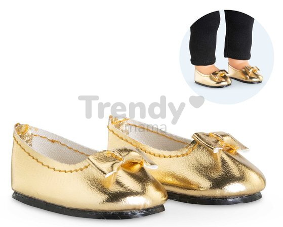 Balerínky pre bábiku Gold Ballet Flat Shoes Ma Corolle pre 36 cm bábiku