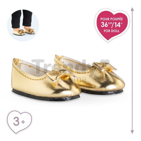Balerínky pre bábiku Gold Ballet Flat Shoes Ma Corolle pre 36 cm bábiku