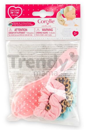 Hrebeň a gumičky do vlasov pre bábiku Hair Brush & Scrunchies Set Ma Corolle pre 36 cm bábiku