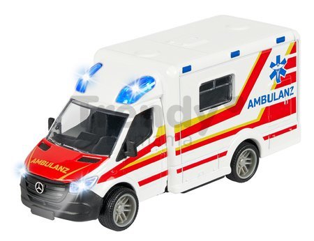 Autíčko sanitka Mercedes-Benz Sprinter Ambulance Majorette so zvukom a svetlom dĺžka 15 cm