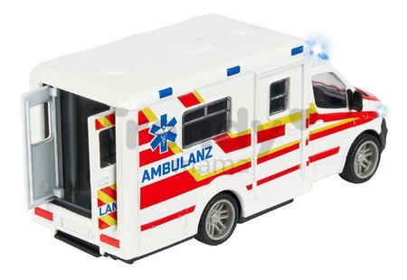 Autíčko sanitka Mercedes-Benz Sprinter Ambulance Majorette so zvukom a svetlom dĺžka 15 cm