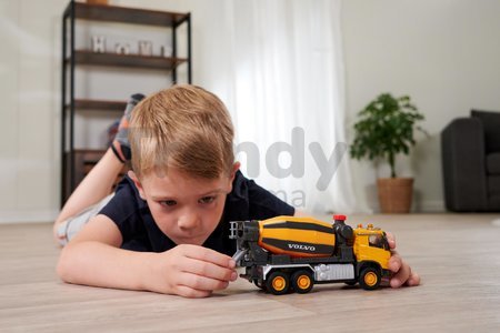Autíčko stavebné miešačka Volvo Truck Cement Mixer Majorette so zvukom a svetlom dĺžka 19 cm