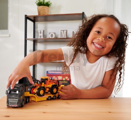 Kamión s nakladačom Volvo Truck & Wheel Loader Majorette 35 cm dĺžka so zvukom a svetlom
