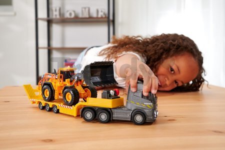 Kamión s nakladačom Volvo Truck & Wheel Loader Majorette 35 cm dĺžka so zvukom a svetlom