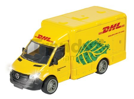 Autíčko kuriérske Mercedes-Benz Sprinter DHL Majorette so zvukom a svetlom dĺžka 15 cm