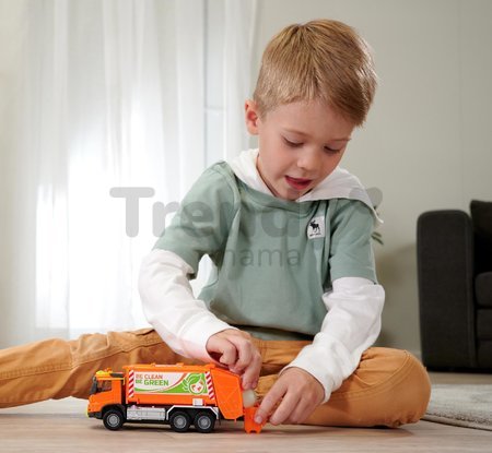 Autíčko smetiarske Volvo Truck Majorette so zvukom a svetlom dĺžka 19 cm