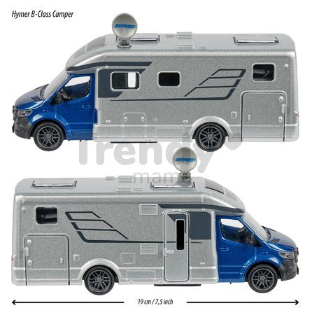Autíčko karavan Hymer B-Class Majorette so zvukom a svetlom dĺžka 19 cm