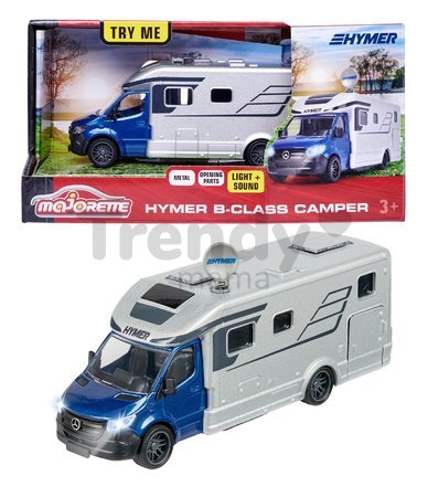 Autíčko karavan Hymer B-Class Majorette so zvukom a svetlom dĺžka 19 cm