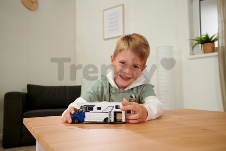 Autíčko karavan Hymer B-Class Majorette so zvukom a svetlom dĺžka 19 cm
