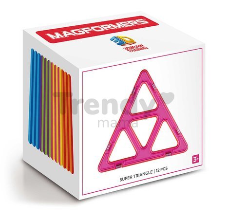 Rozšírenie k magnetickej stavebnici Super Trojuholník Triangle Set Magformers 12 dielov