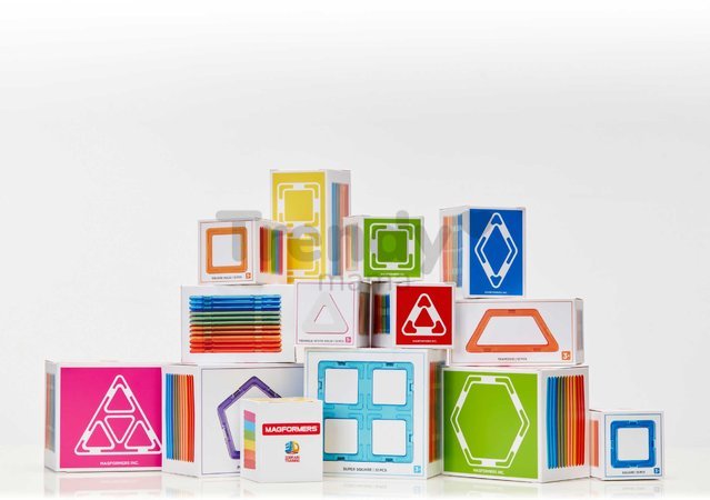 Rozšírenie k magnetickej stavebnici Super Štvorec Square Set Magformers 12 dielov